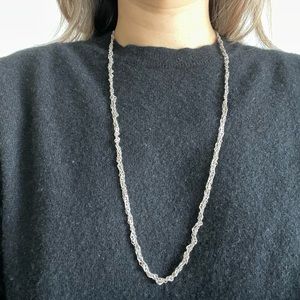 Sterling silver long necklace